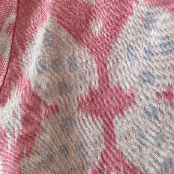 GAP 100% Linen Pink Patterned Dress with Pockets - Picture 13 of 13